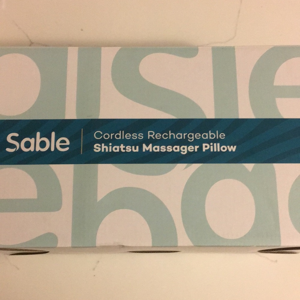 Sable cordless rechargeable shiatsu massager pillow